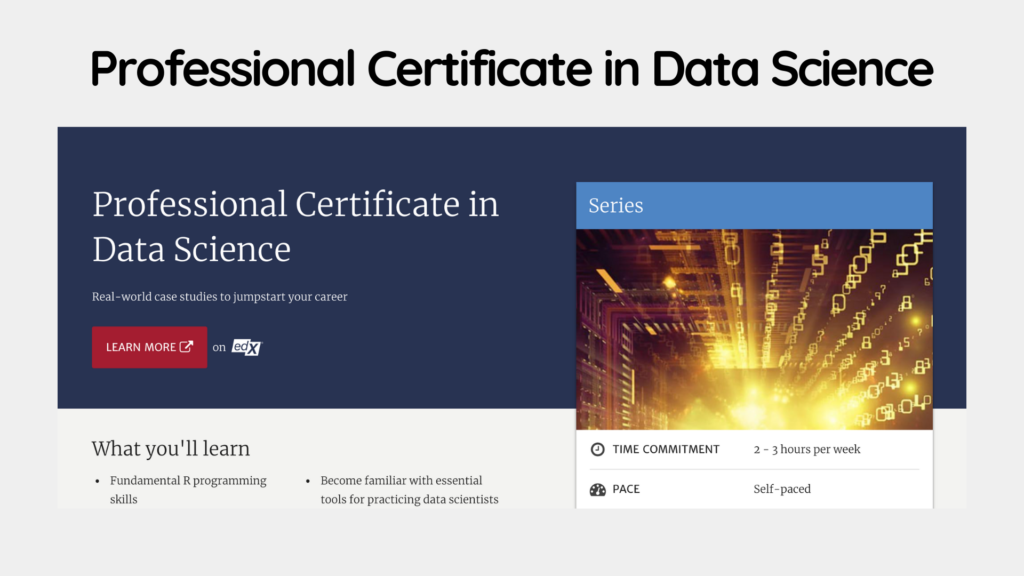 Professional Certificate in Data Science
